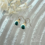 虹色の雫✨ 夜光貝 14kgf ピアス (イヤリング変更可)