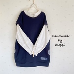 ★ドロップショッルダーベスト★濃紺×チェック