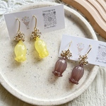 ⭐️LS【ｲｴﾛｰ】💛染めすずらんピアス