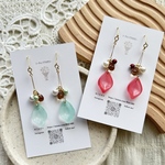  【復刻】💚🤎ひらりと花びらピアス❄️✨