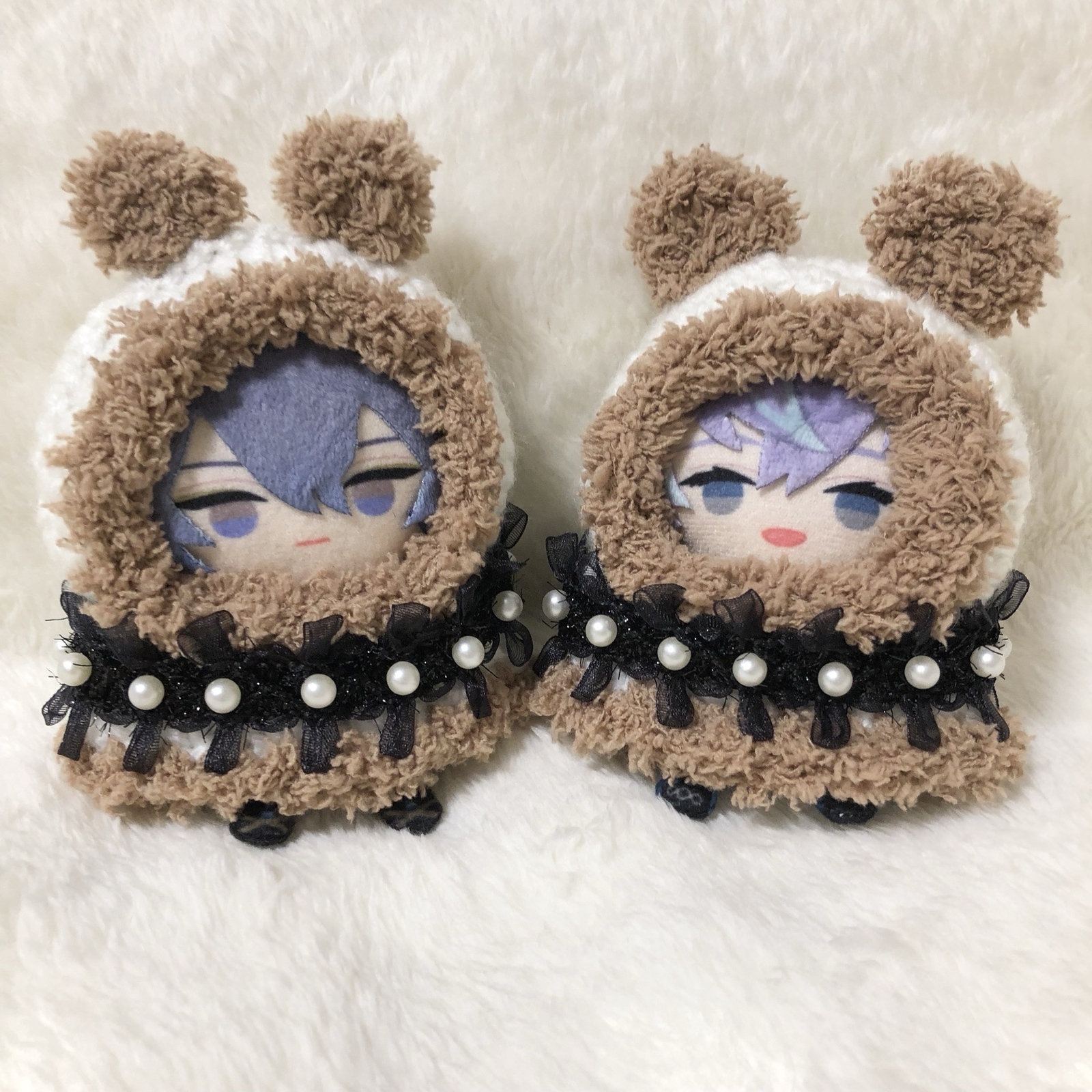 にじぱぺ　おまんじゅう　ぬい服　ぬいぐるみ　どんぐり帽子　どんぐりバッグ どんぐり帽子の秋コーデ 2点セット♡ ぬい服 ぱぺ服 10センチ 11センチ