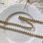 ＊再入荷＊1m BK241008 繊細 ロココ調 金糸 刺繍レース ブレード ゴールド ハンドメイド 手芸 素材 材料