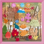 Au47: 秋のキャンプ(アルバムクラフト クラフトパンチ　ペーパークラフト)