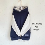 ★フードベスト★濃紺×ボーダー