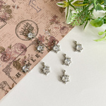 【923】キュービックジルコニアチャーム　スノーフレーク　8個