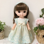 ソランちゃん＊メルちゃん☆爽やかミントのワンピースドレス