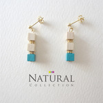 木のピアス〈Turquoise〉
