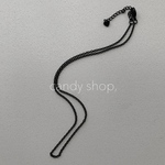 ステンレス ブラック ネックレス チェーン 華奢