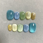 カラフルキャンディマグネット（green）［ネイルチップ］水光ネイル　ガラス玉　キラキラ　マグネット　夏ネイル　うるうる　