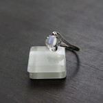 ロイヤルブルームーンストーン（ペリステライト）　エレガンスカーブリング　SILVER925