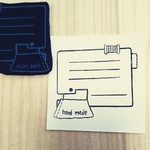 ゴム版はんこ。使えるミシン枠