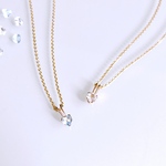 《11月誕生石》トパーズ ハート ネックレス ホワイト スカイブルー 金属アレルギー対応 プレゼント 誕生日 ギフト