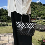 【S】white  ×  black プラカゴ   浴室への持ち込みにちょうど良いサイズ  スパバッグ