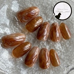 No.60 ネイルチップ カフェラテネイル ニュアンスネイル