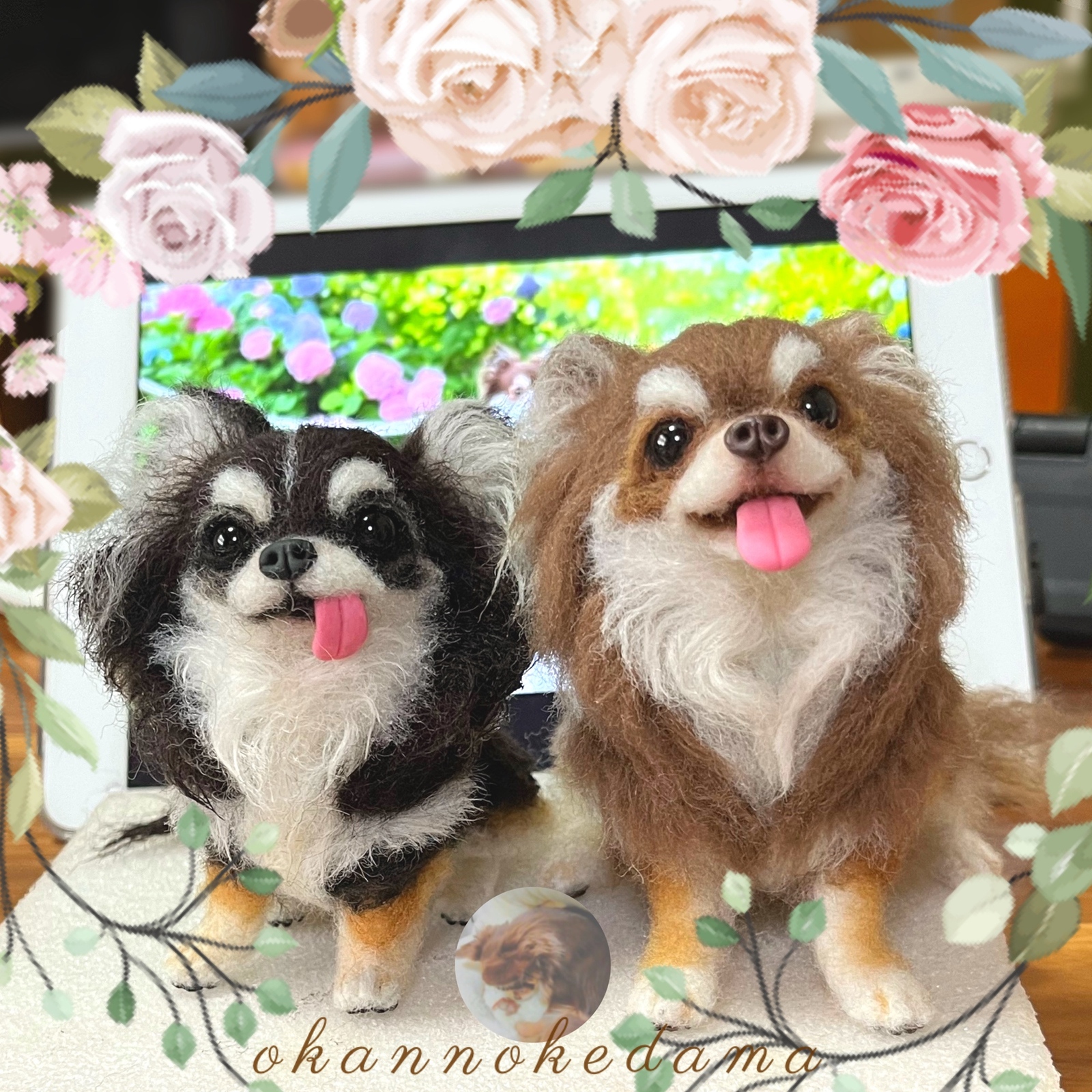 たんぽぽの綿毛⚪️?オーダーメイド　羊毛フェルト　犬　オーダー　ダックス　チワワ シーズー　柴犬　ビーグル　ポメラニアン　フレンチブルドック　トイプードル　コーギー　ヨークシャーテリア