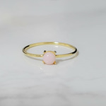 天然石　ピンクオパール 一粒リング 桜色 SILVER925/18KGP 5号～15号