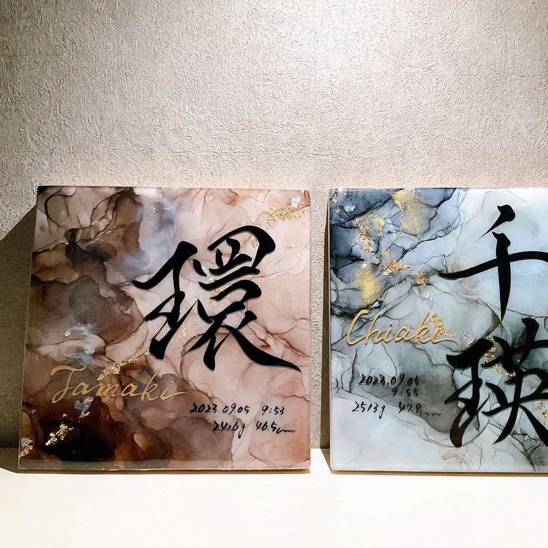 アルコールインクアート命名書 - 命名書Himawari🌻 | minne 国内