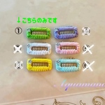 わんちゃん用コーム型ピン♡パッチン留め♡カラフルウィッグピン(3.5×1.5)