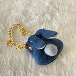 【うさぎポシェット ミニ】青青グレー