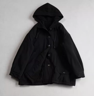 保温 フード 冬の新しい コート