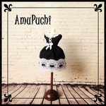 【送料無料】黒×白のゴスロリ風ドレス■AmuPuchi■1/6ドールのoutfit■