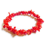 •✼送料無料✼•コーラル（珊瑚）/フリーサイズ༺バリ島の僧侶の祈祷＆浄化 •☆• ヒーリングブレスレット༻男女兼用・スピリチュアル・プレゼント・瞑想・パワーストーン・ヨガ・レディース・メンズ