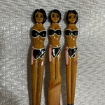 【食器】スプーン･マドラー･ナイフ3点セット♡黒ビキニ黒