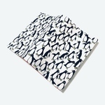 ブックカバー 文庫本サイズ　ペンギン　白