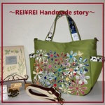 Xmasセール開催！新作！お出掛けトート 3WAY♡リバティ パッチワーク♡蝶々モチーフ♡帆布