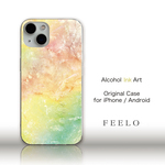 iPhone/Android クリアケース アルコールインクアート シンプルデザイン