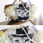 男爵猫かごバッグ！フラワーパールＭＩＸ！豪華キャットＢＡＧ