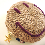パープル刺繍の♡ニコちゃん♡BIGコインケース
