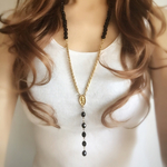 秋冬まで使える メダイ ロングネックレス