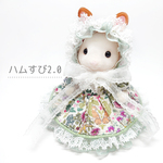 ☆レトロ☆　シルバニア　花柄レースドレス　2点セット
