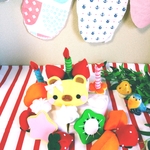 フエルトおままごとのデコレーションケーキ