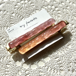煌めきヘアクリップ　2本セット　レッド　サーモンピンク　クリスマスカラー　グラデーション　プレゼント　クリスマス　カラフル　お揃い　キッズ　親子　ヘアアクセサリー　