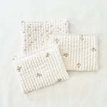 20%off　刺繍 ヌビ ⋈ 大きめ フラットポーチ 𓂃𓈒𓏸 チェリー リボン