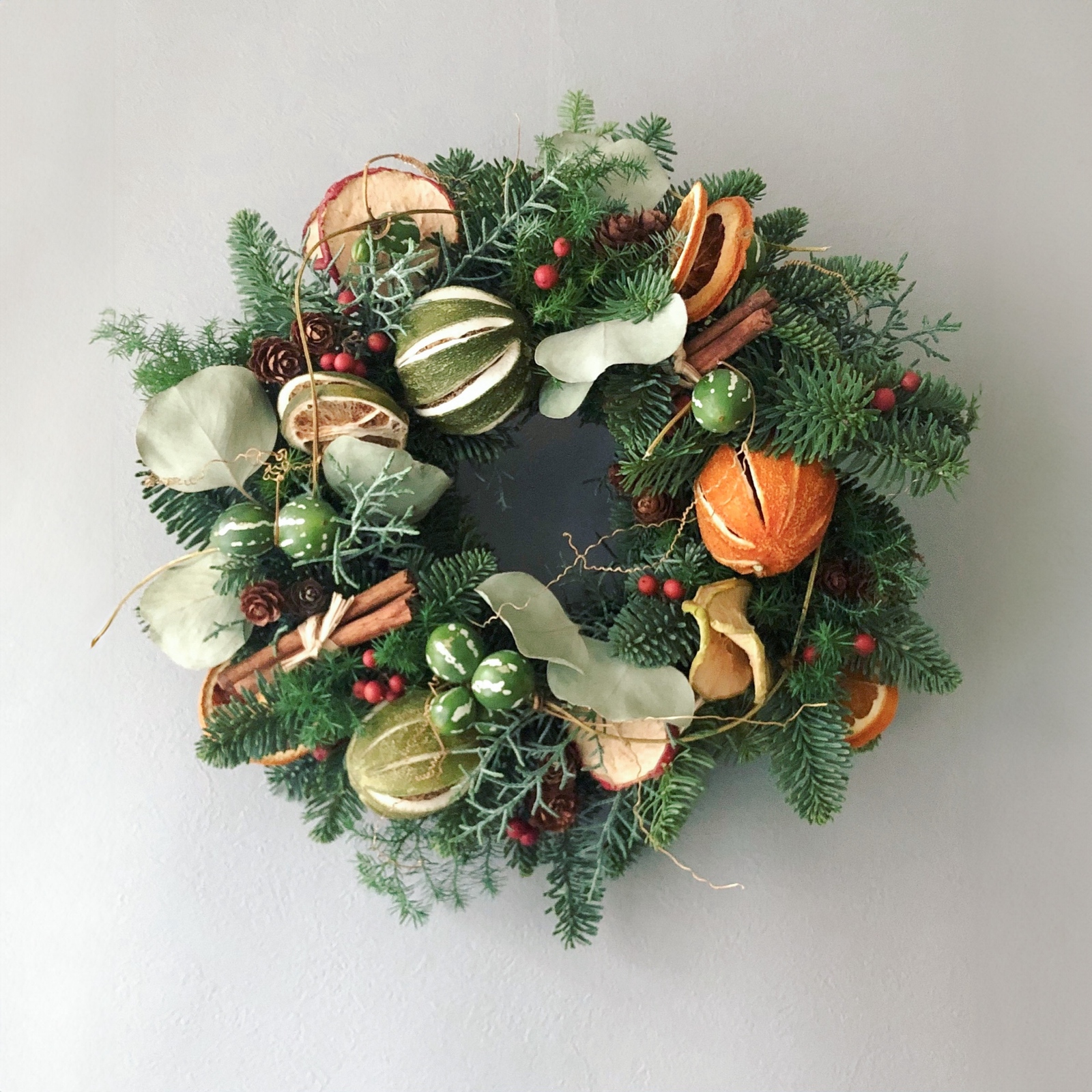 リース ハーフリース クリスマスリース ドライフラワー