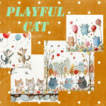 デザインペーパー Playful Cat