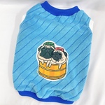 L42.62.35翌日発送♡肌弱さんふんわりパイルタンクパグお風呂青水色パグ服フレンチブルドッグフレブル
