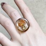 〜花瓶とお花 "金木犀"リング〜