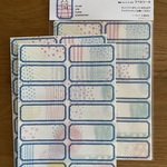 スタンプを押して仕上げるラベルシール（青） /くぼみの木 / kubominoki / 紙もの/