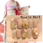 【現品販売】24時間以内発送♡成人式ネイル ネイルチップ 和柄ネイルチップ
