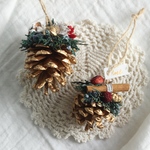 松ぼっくりのクリスマスオーナメント（gold）