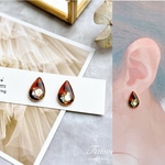 しずく×べっ甲　ピアス/樹脂ピアス/チタンピアス/イヤリング/ノンホール