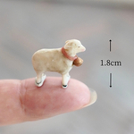 【色選択】羊さん（大）置物　ディスプレイ　撮影小物、ドールハウスなどに　putz sheep