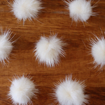 【10個】ミンクファーパーツ　約2.5-3.0cm m-45