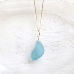 シーグラスのネックレス / ブルーグリーン