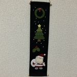  ちりめん細工：クリスマスのタペストリー