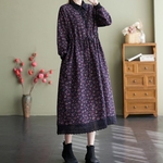 受注制作 通勤 秋服 長袖 ロングワンピース お出かけ 大人可愛い